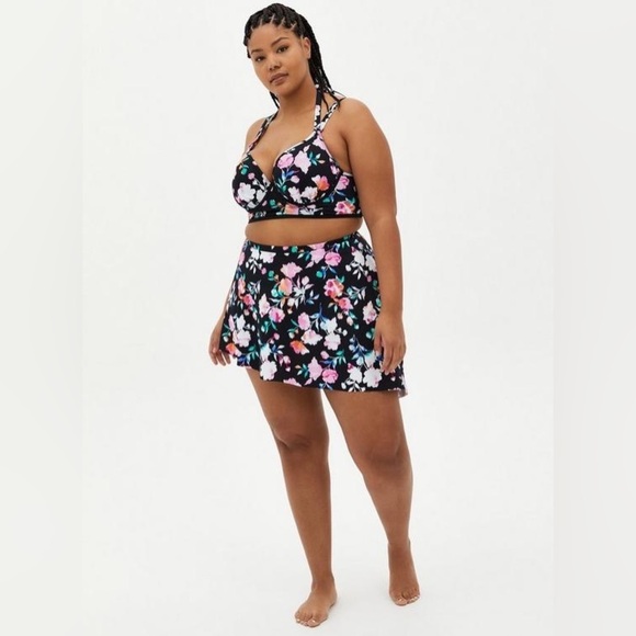 Torrid Underwire Halter Plunge Bikini Top Women’s Plus Size 5x D/DD - Picture 4 of 14